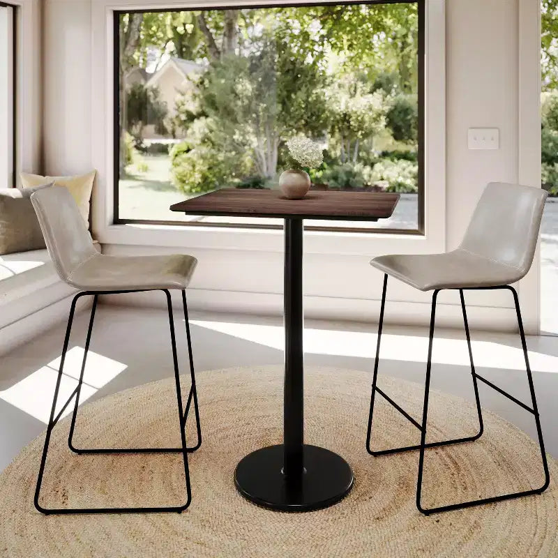 Flash Furniture Acadia Tabletop with TopGuard HPL Technology and Bar Height Base