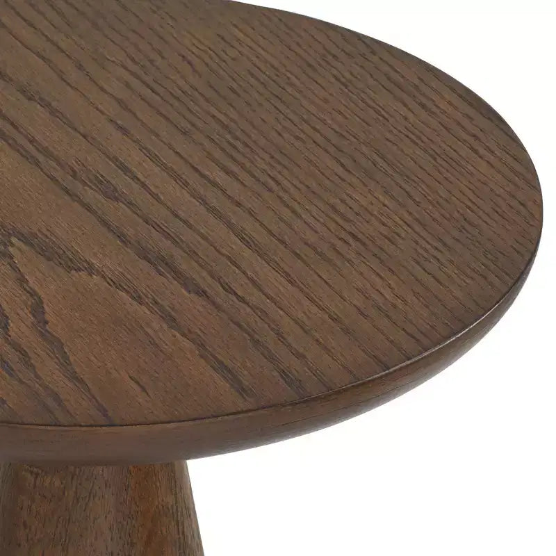 Regency Hill Owen 20 High Rustic Modern Walnut Finish Wood Side Table
