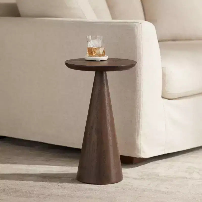 Regency Hill Owen 20 High Rustic Modern Walnut Finish Wood Side Table