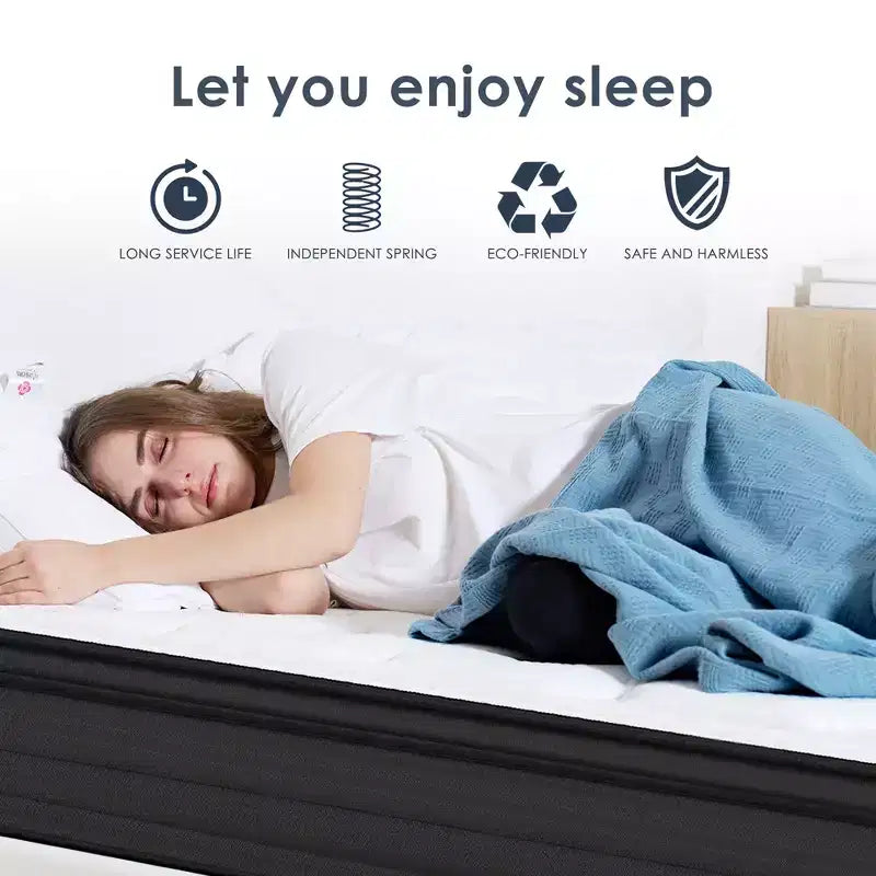 GDFStudio Anastasia Modern 12H Hybrid Mattress with Individually Pocketed Innerspring