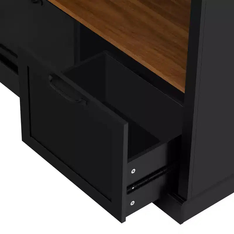 3-in-1 Hall Tree with Bench, Coat Rack with Storage Cabinet, Drawers & Hooks, Multifunctional Entryway Organizer - ModernLuxe