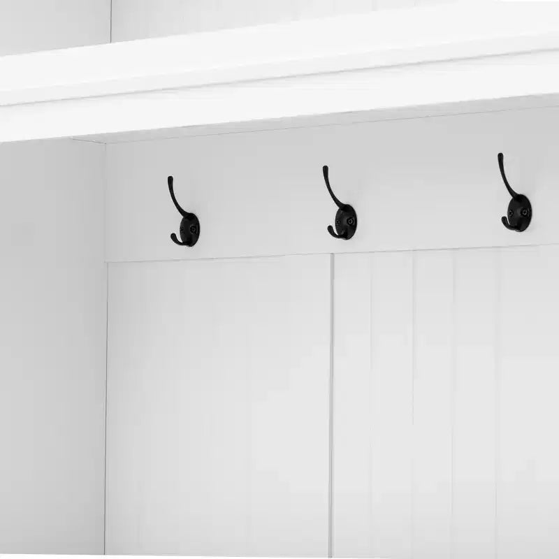 3-in-1 Hall Tree with Bench, Coat Rack with Storage Cabinet, Drawers & Hooks, Multifunctional Entryway Organizer - ModernLuxe