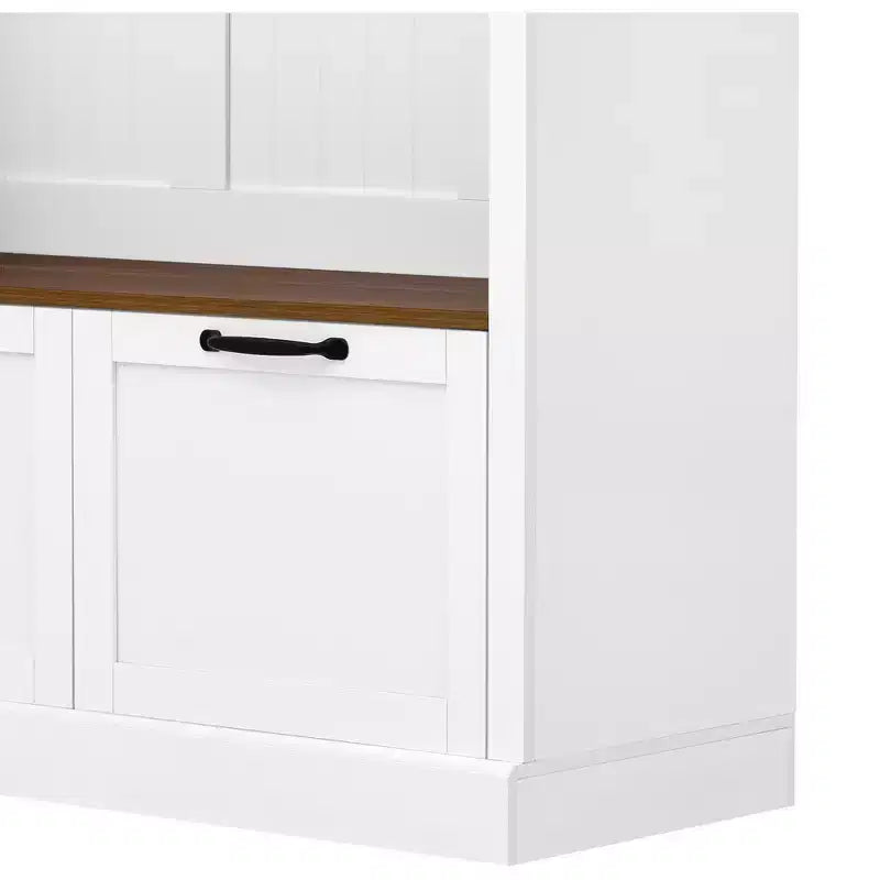 3-in-1 Hall Tree with Bench, Coat Rack with Storage Cabinet, Drawers & Hooks, Multifunctional Entryway Organizer - ModernLuxe