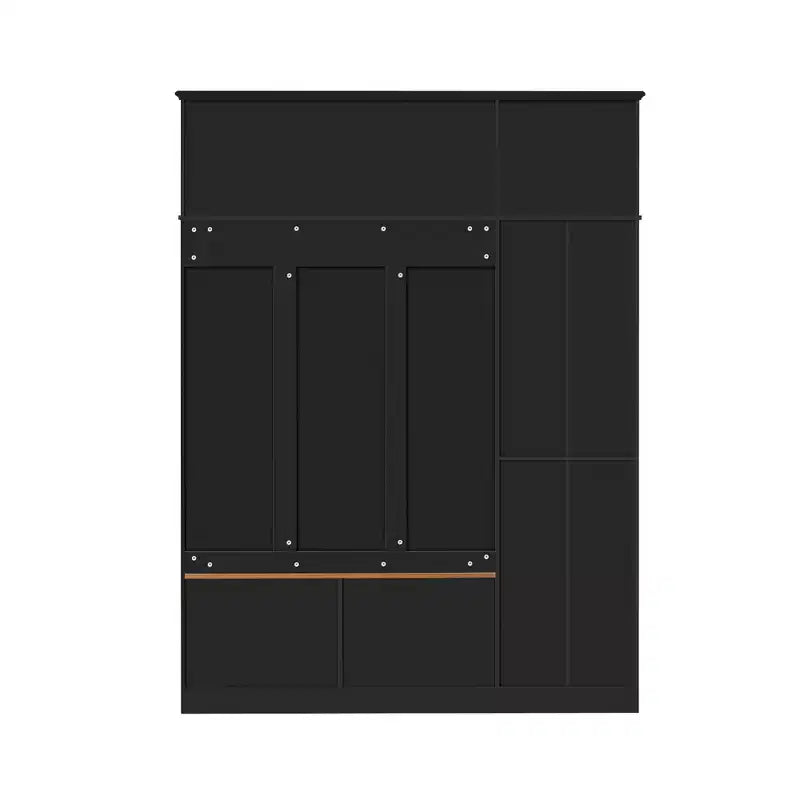 3-in-1 Hall Tree with Bench, Coat Rack with Storage Cabinet, Drawers & Hooks, Multifunctional Entryway Organizer - ModernLuxe