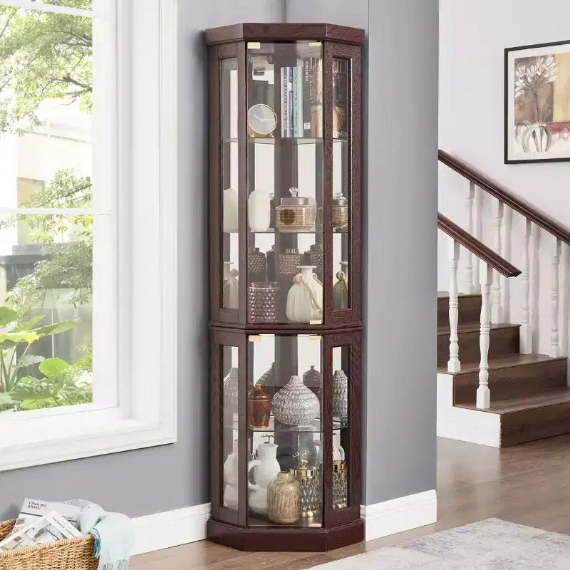 MAYEERTY Living Room Storage Cabinet MDF+Fabric 1 Soft-Close Door 1 Shelf