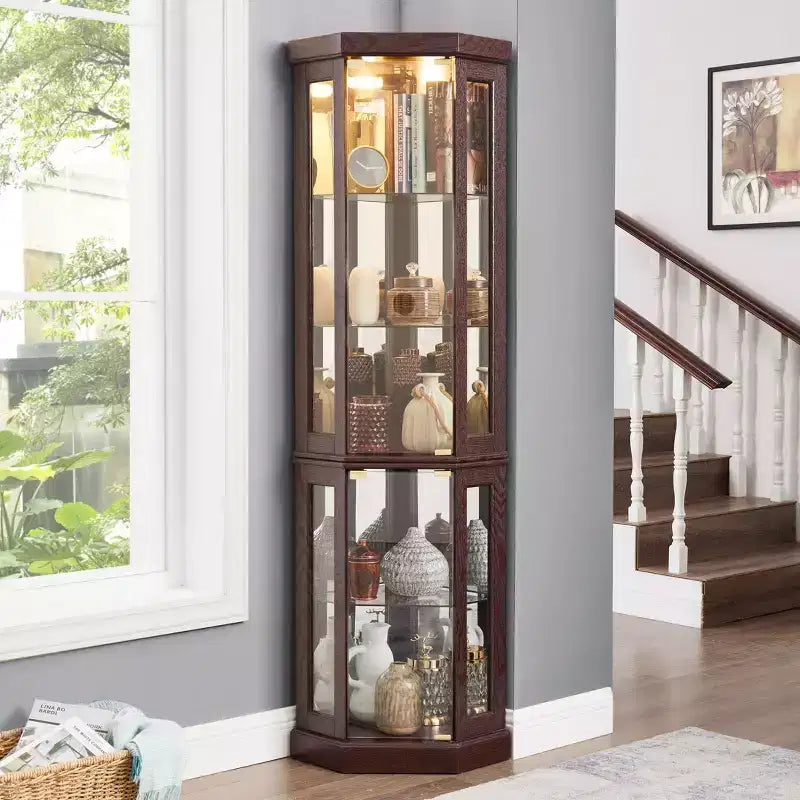 MAYEERTY Living Room Storage Cabinet MDF+Fabric 1 Soft-Close Door 1 Shelf