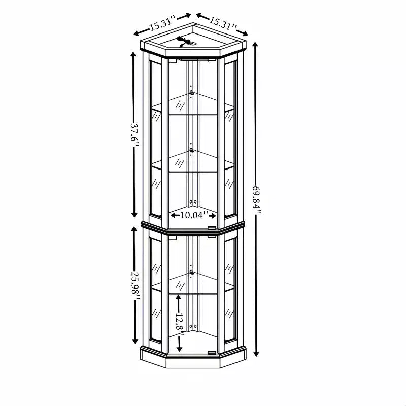 MAYEERTY Living Room Storage Cabinet MDF+Fabric 1 Soft-Close Door 1 Shelf