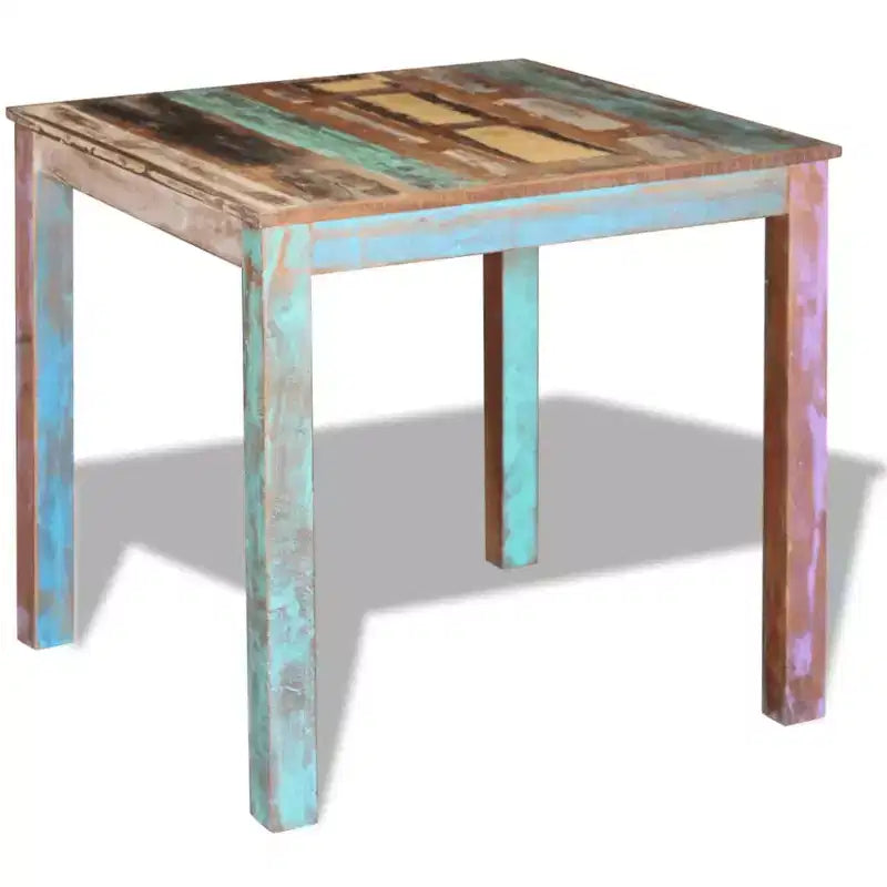 vidaXL Dining Table Multicolor Solid reclaimed wood Compact Durable