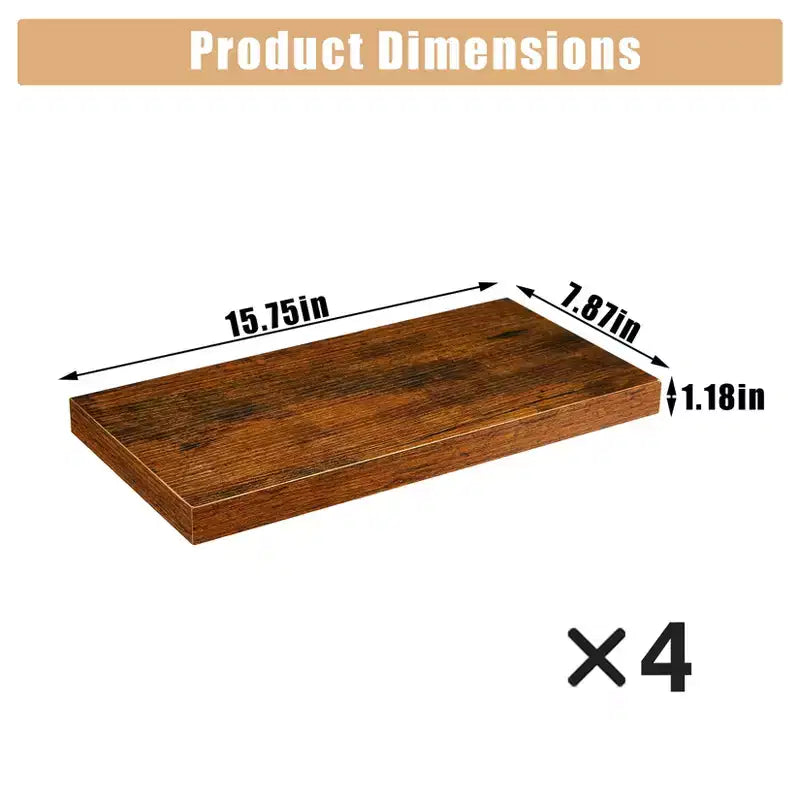 Étagères murales flottantes, étagères murales rustiques avec supports métalliques, étagères de présentation en bois pour chambre, salon, salle de bain, plantes et décoration