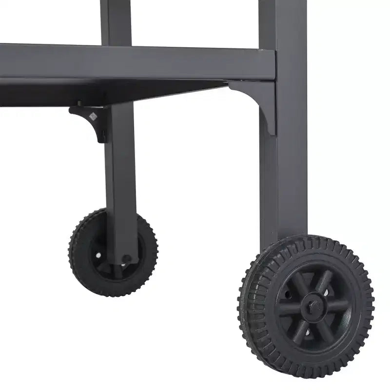 GDFStudio Mavis Outdoor Kitchen Cart Foldable Stainless Steel Prep Station with Wheels
