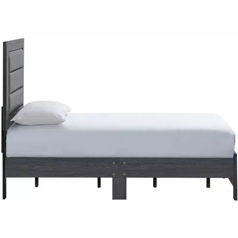 Passion Furniture Plano Gray Wood Frame Twin Panel Bed