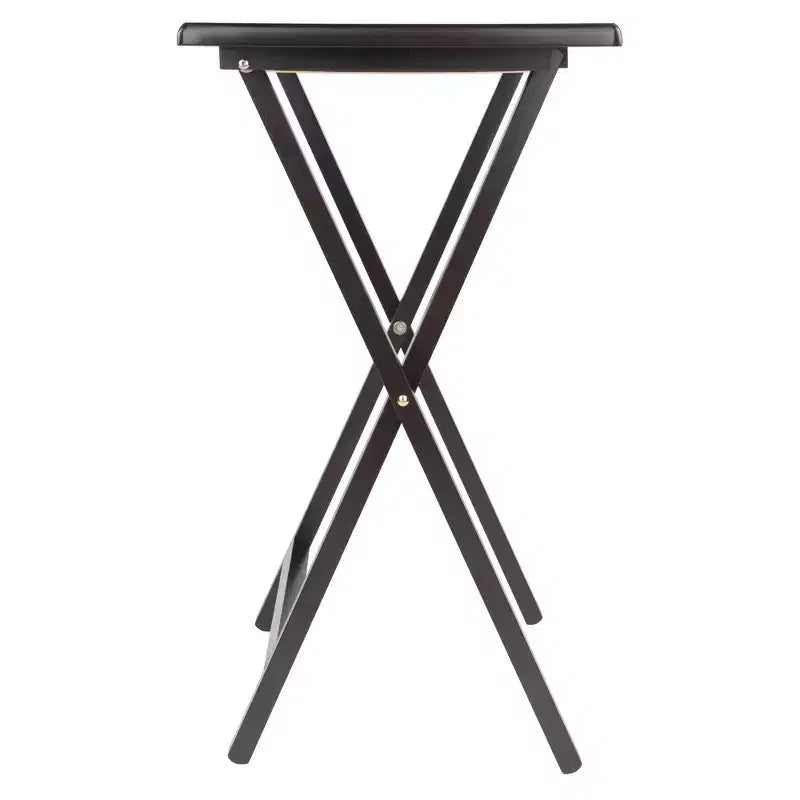Winsome 5pc Adriel Snack Table Set Coffee: Transitional Style, 4 Point Leg Frame, Wood Composite, Includes Storage Cart