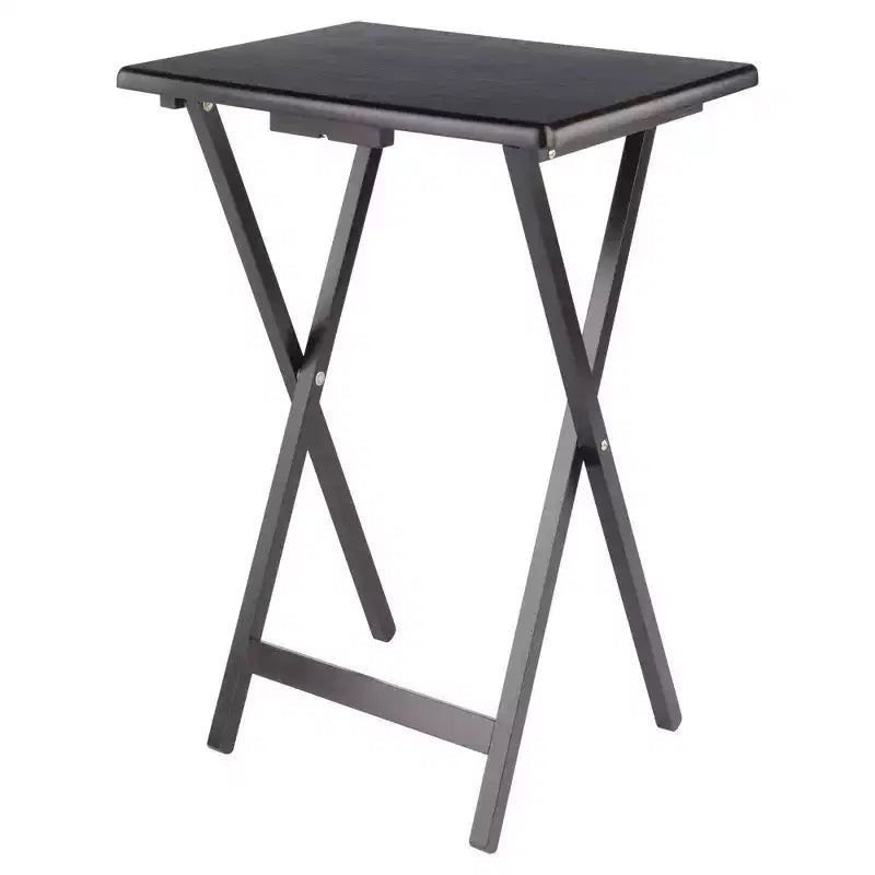 Winsome 5pc Adriel Snack Table Set Coffee: Transitional Style, 4 Point Leg Frame, Wood Composite, Includes Storage Cart