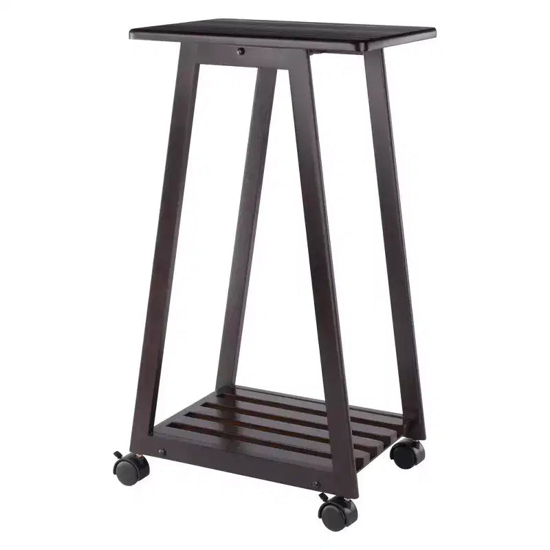 Winsome 5pc Adriel Snack Table Set Coffee: Transitional Style, 4 Point Leg Frame, Wood Composite, Includes Storage Cart