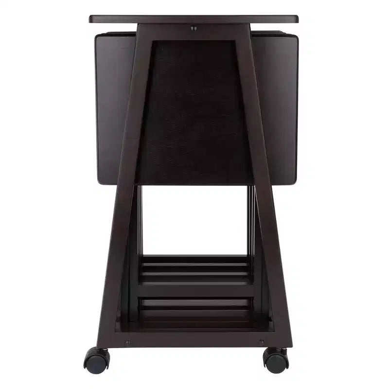 Winsome 5pc Adriel Snack Table Set Coffee: Transitional Style, 4 Point Leg Frame, Wood Composite, Includes Storage Cart
