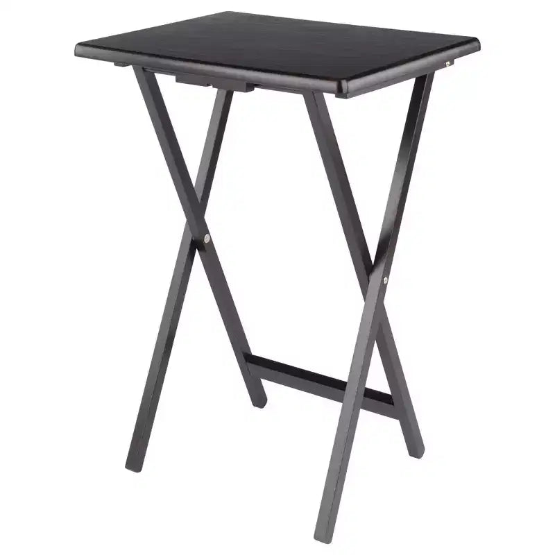 Winsome 5pc Adriel Snack Table Set Coffee: Transitional Style, 4 Point Leg Frame, Wood Composite, Includes Storage Cart