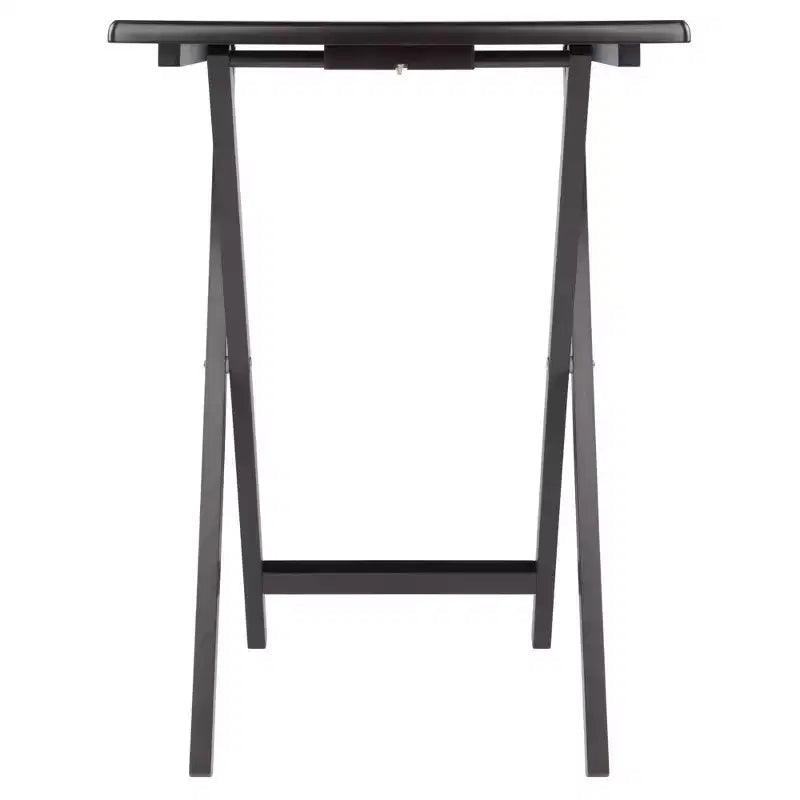 Winsome 5pc Adriel Snack Table Set Coffee: Transitional Style, 4 Point Leg Frame, Wood Composite, Includes Storage Cart