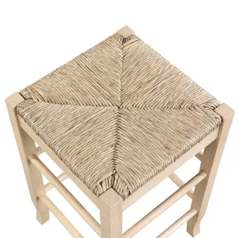 Tabouret de bar sans dossier Boraam Square Rush - hauteur comptoir - finition chêne blond