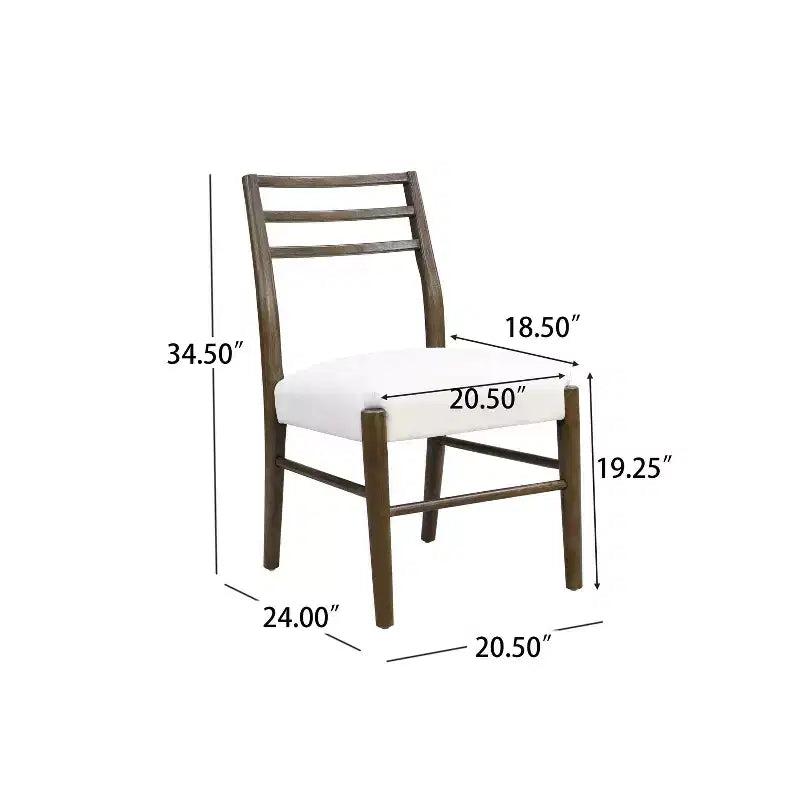 Christopher Knight Home Set of 2 Henry Farmhouse Upholstered Rubberwood Dining Chairs Brown
