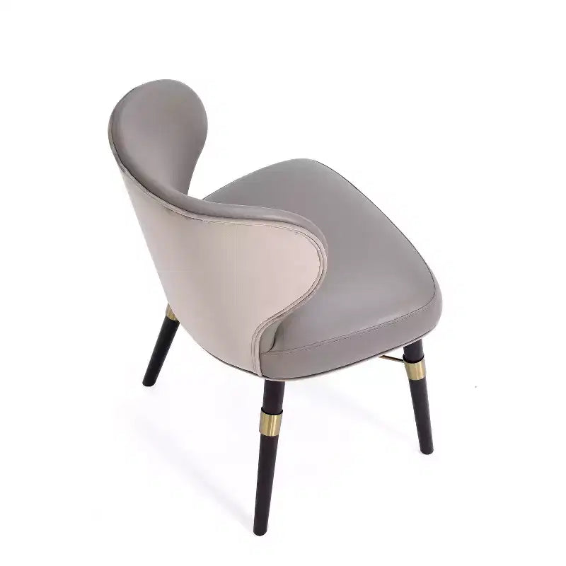 Set of 2 Strine Velvet and Leatherette Upholstered Dining Chairs Dark Taupe - Manhattan Comfort