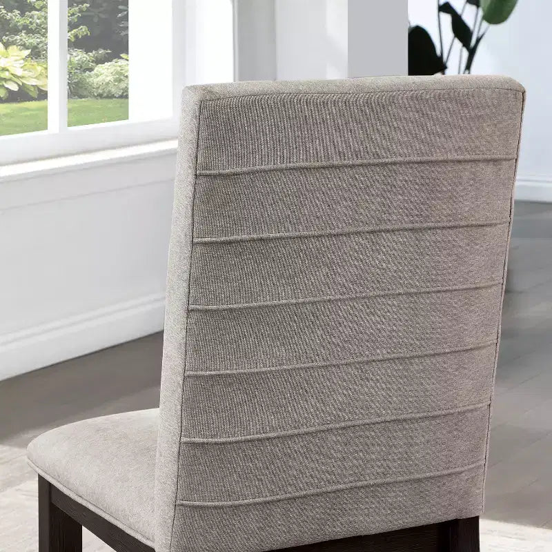 24/7 Shop At Home: Upholstered Dining Chairs with Foam Cushion & Wood Frame, Set of 2
