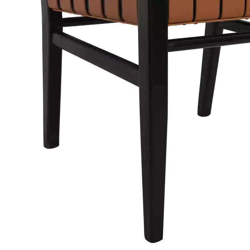 Christopher Knight Home Set of 2 Oliver Woven Faux Leather Rubberwood Dining Chairs Brown