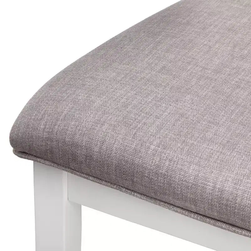 Lifestorey Set of 2 Diamond Contemporary Dining Chair White/Gray