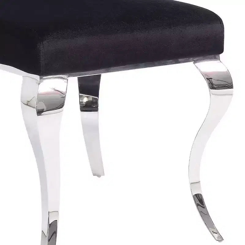 Acme Furniture Fabiola Dining Chair Black Fabric/Stainless Steel
