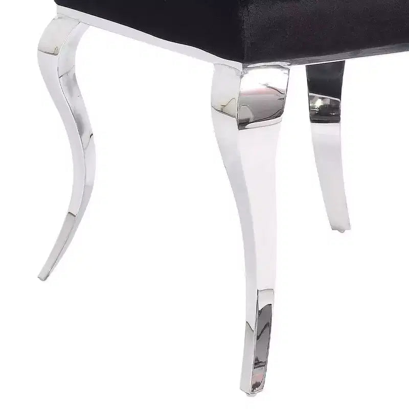 Acme Furniture Fabiola Dining Chair Black Fabric/Stainless Steel