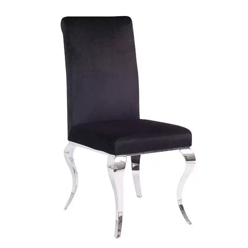 Acme Furniture Fabiola Dining Chair Black Fabric/Stainless Steel