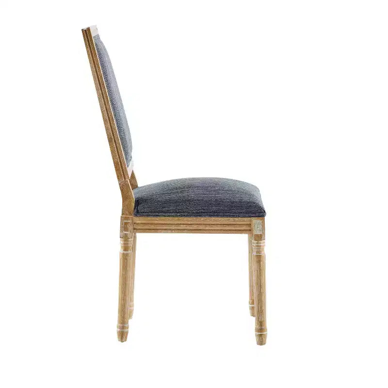Christopher Knight Home Set of 4 Rylee French Country Rubberwood Upholstered Dining Chairs Blue Gray