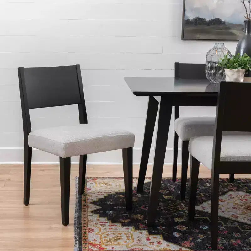 Powell Cadence Upholstered Dining Chair Black