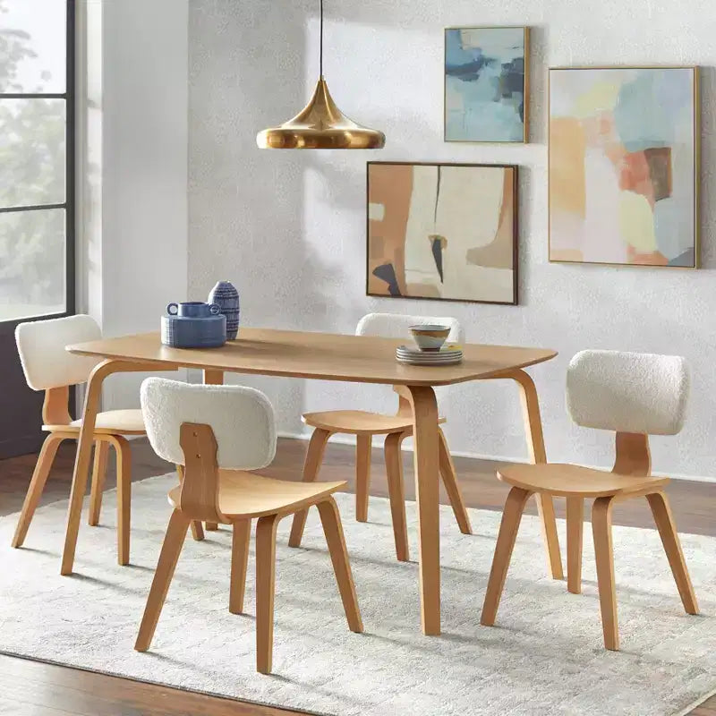 Lifestorey Sigrid Rectangular Dining Table Natural Light Oak