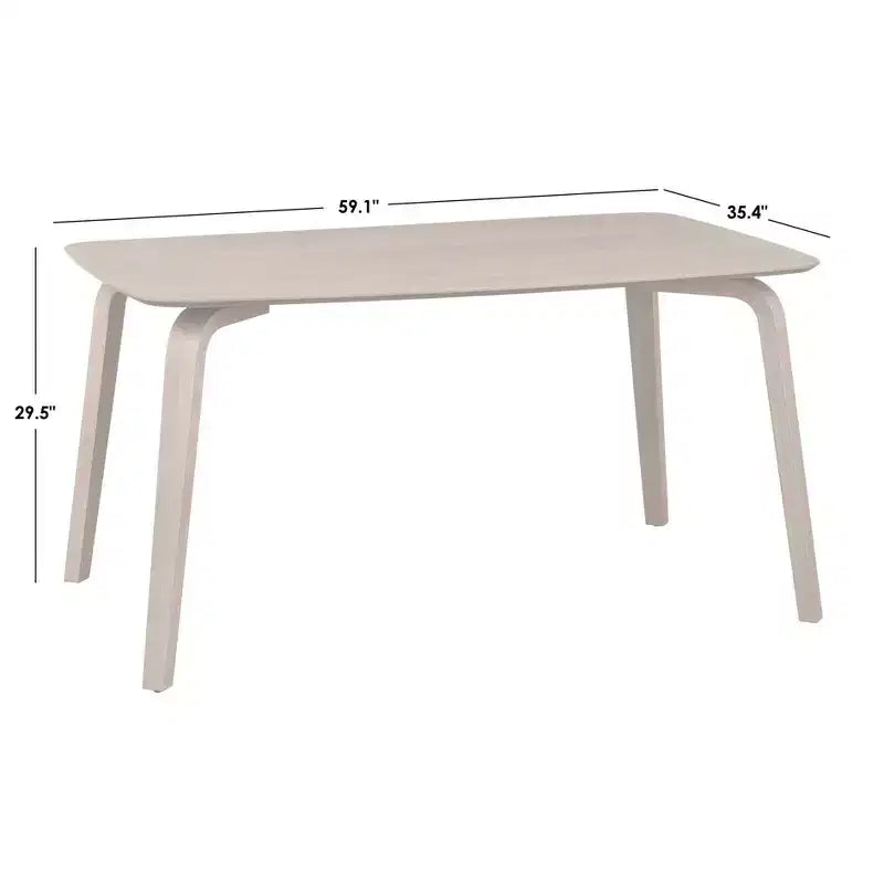 Lifestorey Sigrid Rectangular Dining Table Natural Light Oak