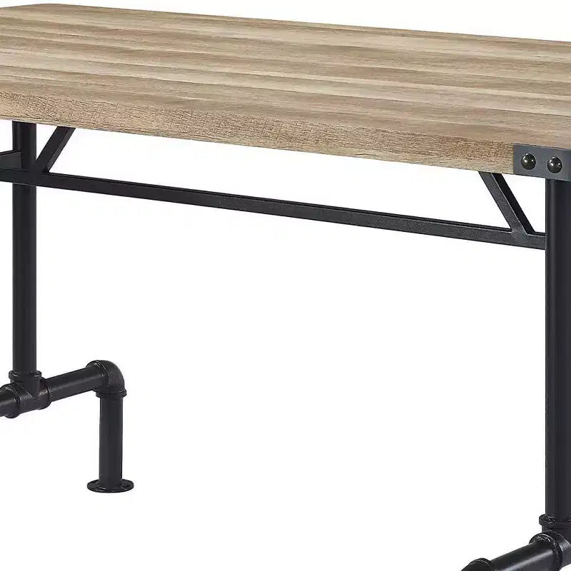 Edina 64" Dining Tables Oak and Sandy Black - Acme Furniture