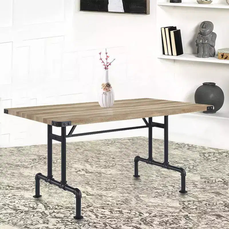 Edina 64" Dining Tables Oak and Sandy Black - Acme Furniture