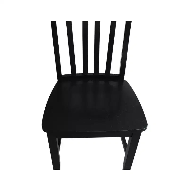 Set of 5 42" Dual Table with 4 Schoolhouse Chairs Dining Sets Black - International Concepts