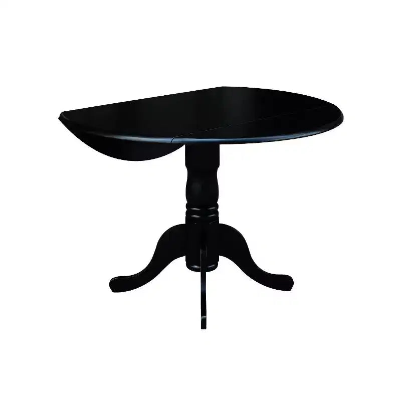 Set of 5 42" Dual Table with 4 Schoolhouse Chairs Dining Sets Black - International Concepts