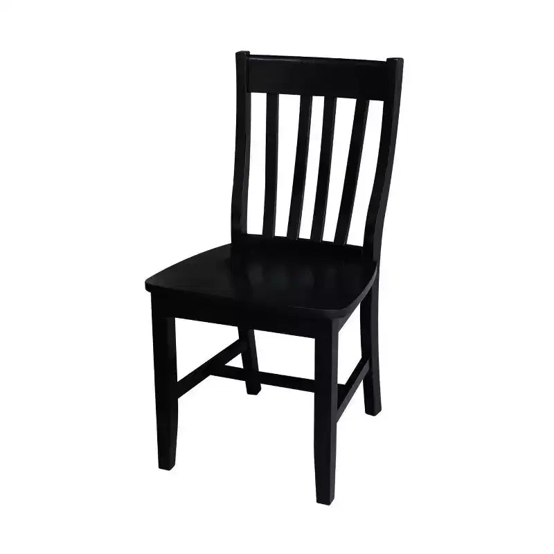 Set of 5 42" Dual Table with 4 Schoolhouse Chairs Dining Sets Black - International Concepts