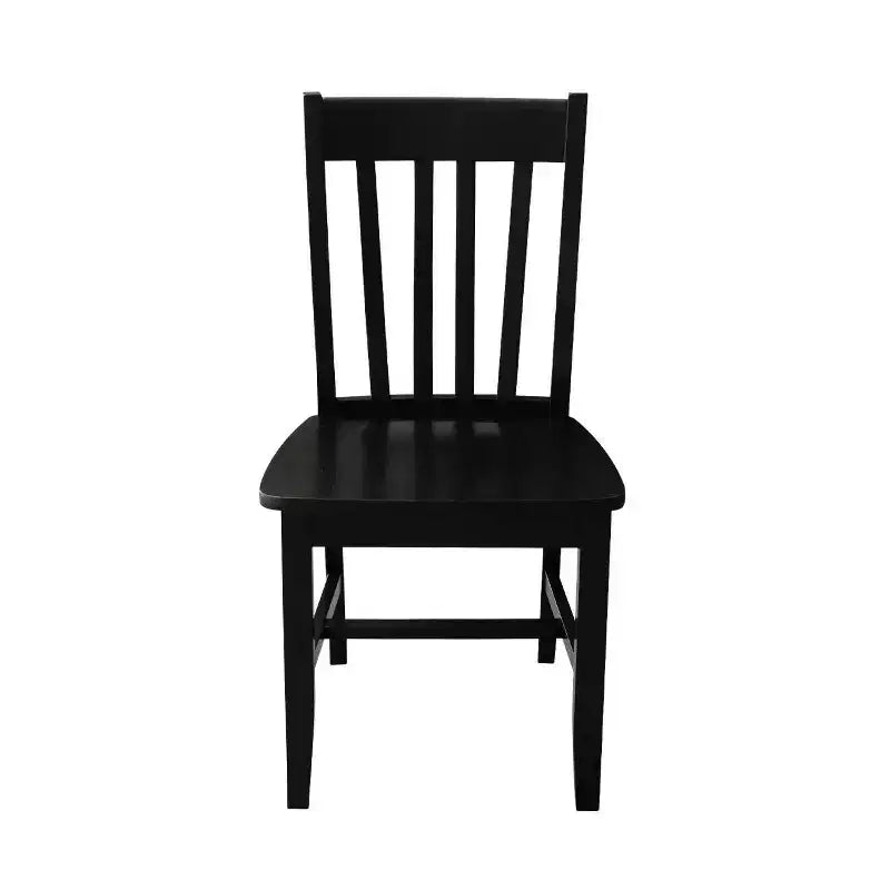 Set of 5 42" Dual Table with 4 Schoolhouse Chairs Dining Sets Black - International Concepts