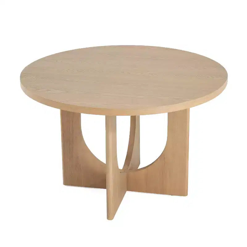 Christopher Knight Home Naomi Rustic 48" Wood Round Dining Table with Criss Cross Legs Natural