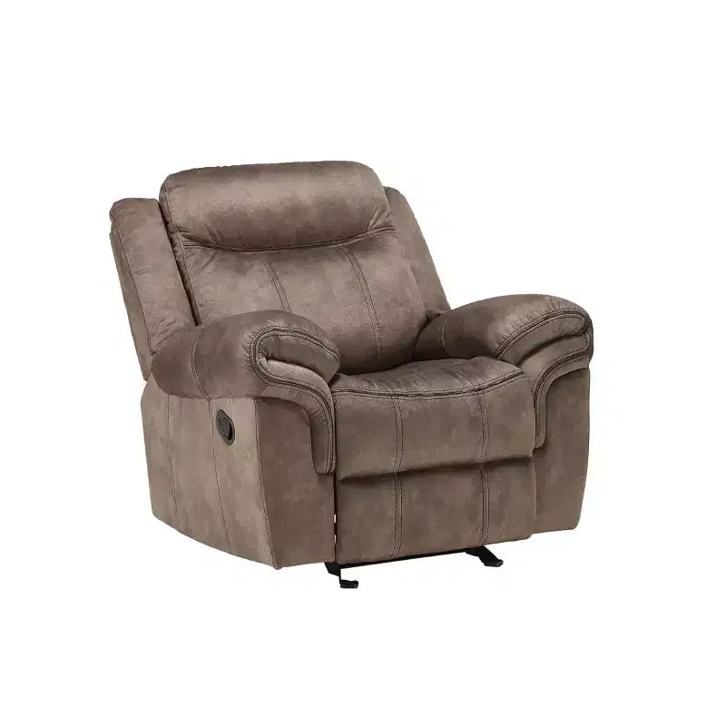 Acme Furniture Zubaida 2 Tone Recliner Sofa Chocolate Velvet