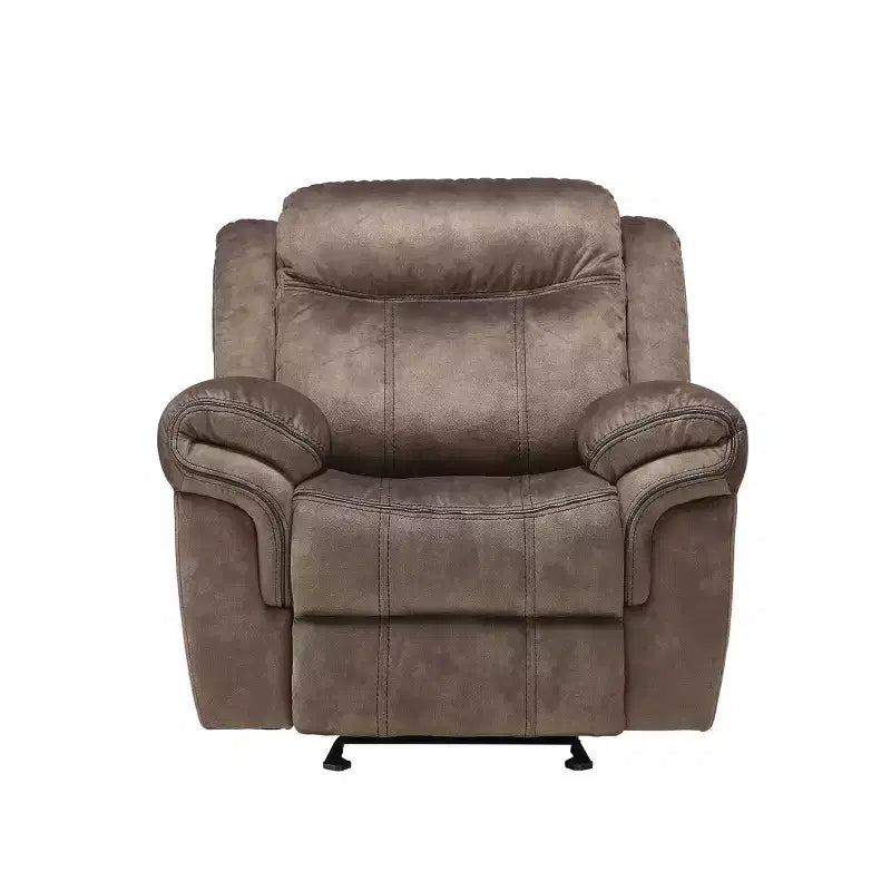 Acme Furniture Zubaida 2 Tone Recliner Sofa Chocolate Velvet