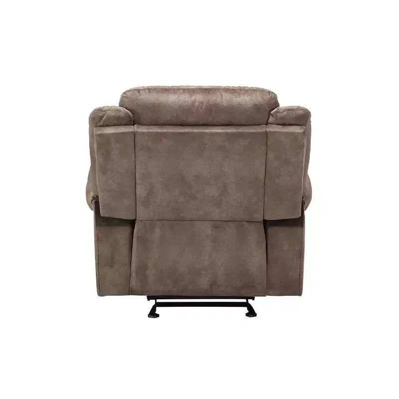 Acme Furniture Zubaida 2 Tone Recliner Sofa Chocolate Velvet