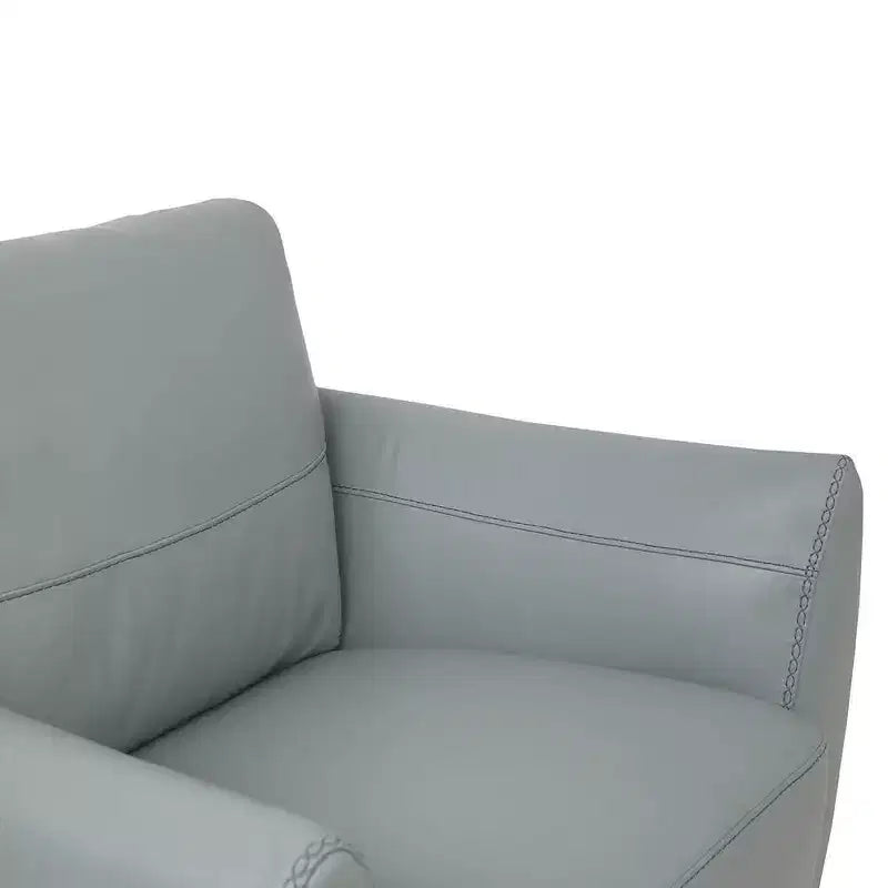 33" Valeria Chair Leather Green - Acme Furniture: Modern Polyester Upholstery, Wood Block Legs