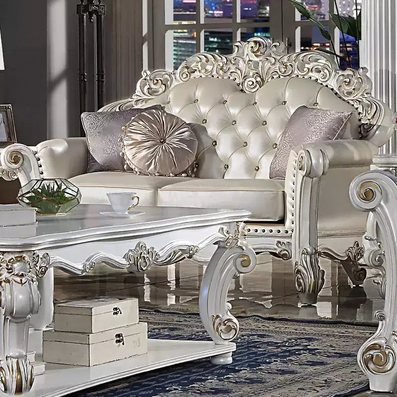 Vendome 70" Sofas Champagne and Antique Pearl Finish - Acme Furniture