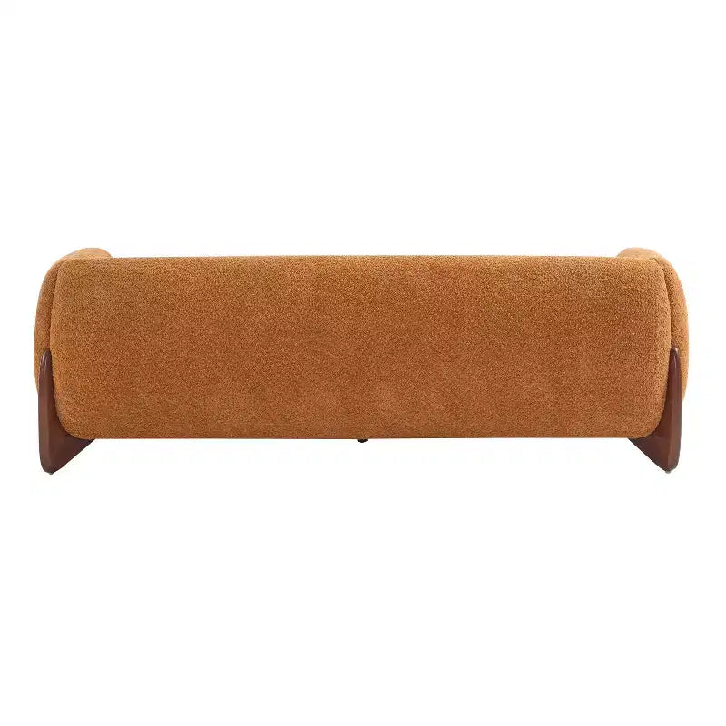 Christopher Knight Home Mia 82.75" Boucle Fabric 3 Seater Sofa Caramel