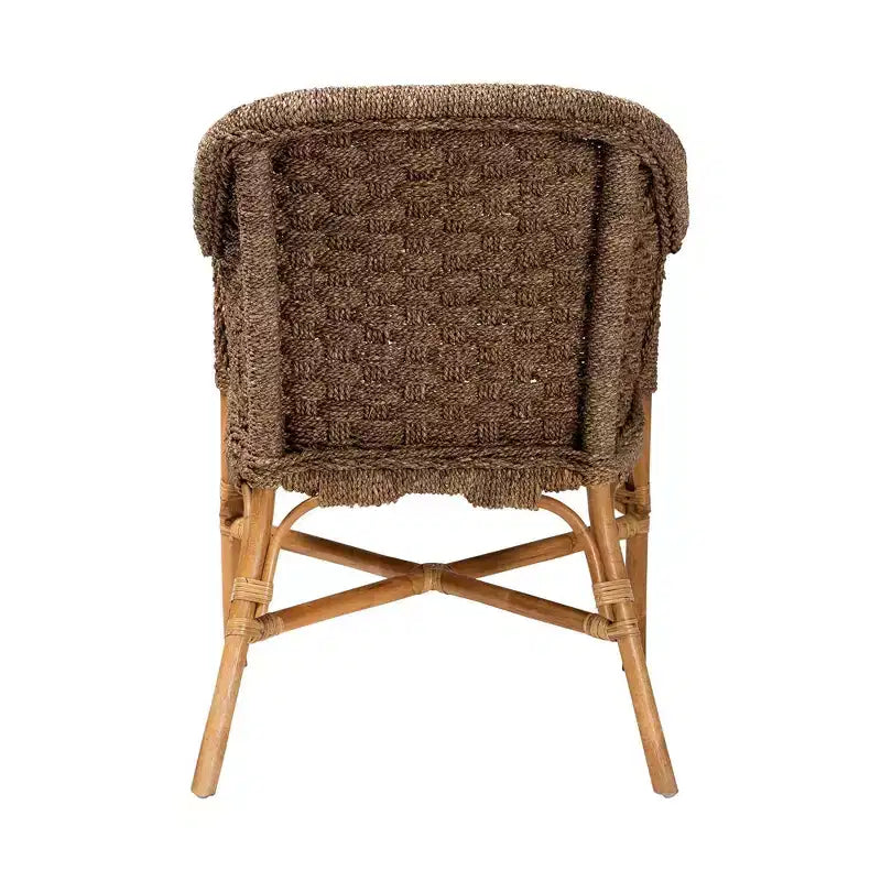 bali & pari Luis Seagrass and Rattan Arm Chair Natural Seagrass/Natural