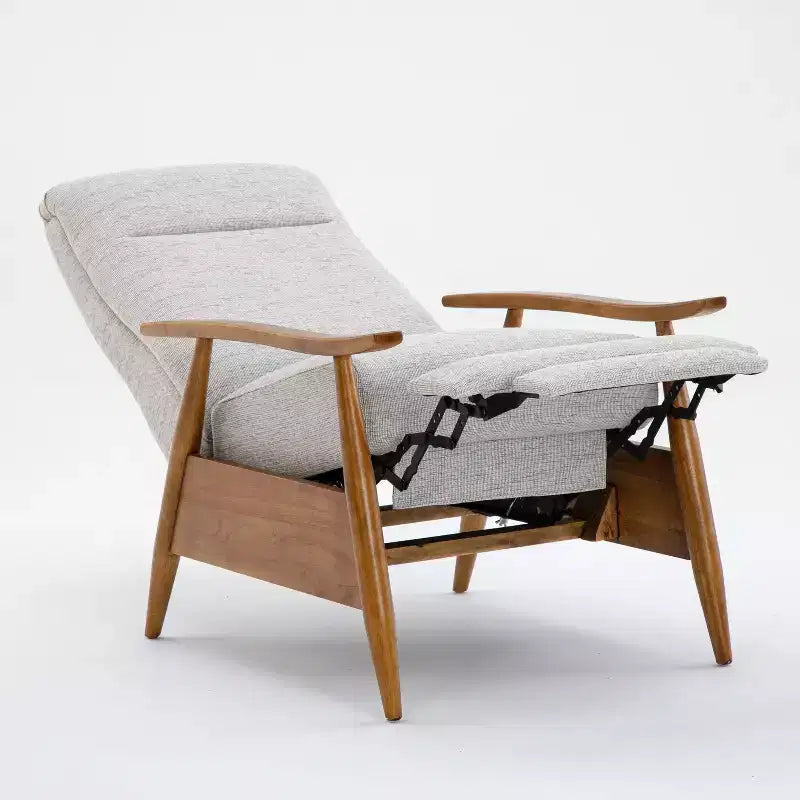 Comfort Pointe Terni Press-Back Recliner Sea Oat: Upholstered Polyester, Wood Frame, Foam Fill