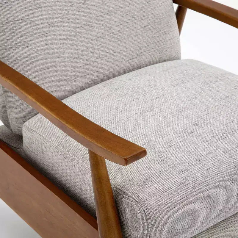 Comfort Pointe Terni Press-Back Recliner Sea Oat: Upholstered Polyester, Wood Frame, Foam Fill